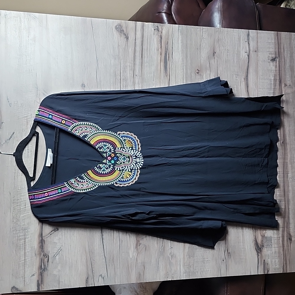 La Blanca Black Embroidered Cover Up